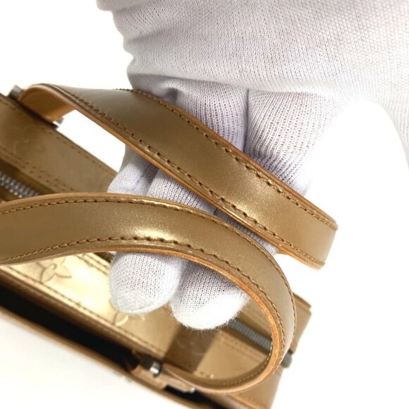 LOUIS VUITTON M55177 Monogram mat Shelton Tote Bag Hand Bag leather Amble Beige - Picture 6 of 14